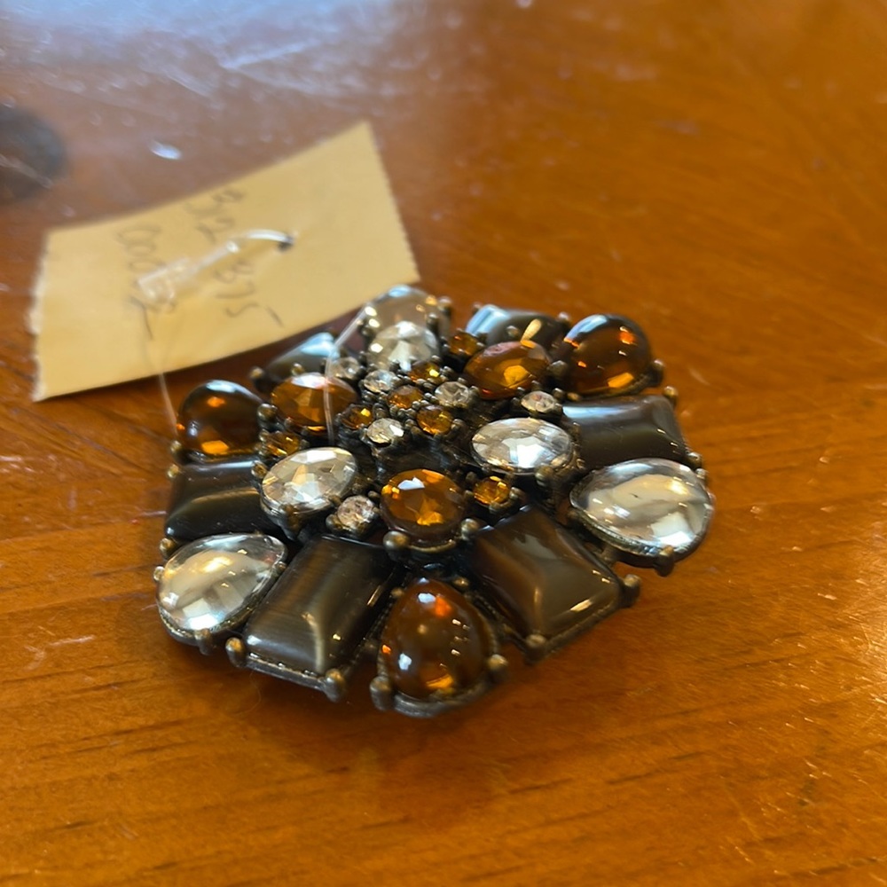 Large midecentury brooch